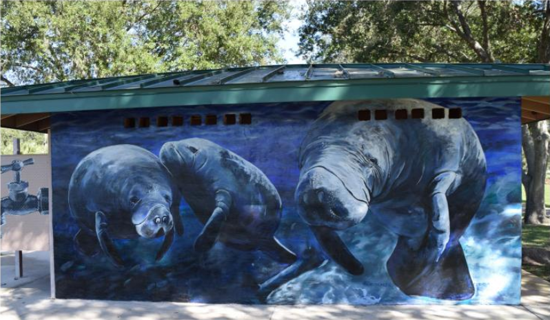 A mural by DeLand artist Courtney Canova that was unveiled during The Water Festival. Photo by JB Pitts.