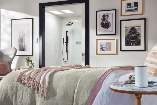 Smart showers and voice assistants are becoming popular wedding registry items.