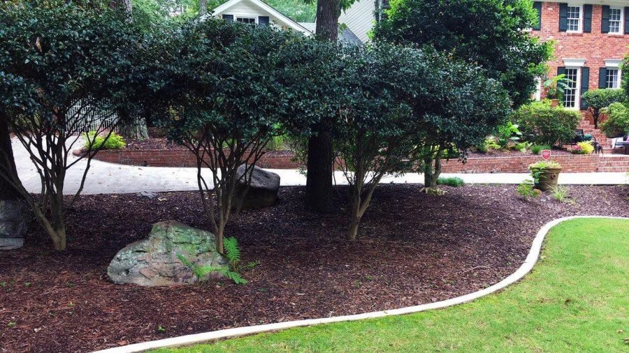 Add curb appeal with a concrete lawn border