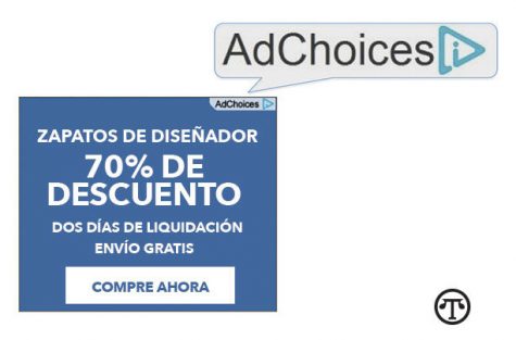Un pequeño triángulo azul en los anuncios online ofrece más información sobre el anuncio y ayuda a controlar el tipo de anuncios que ve. (NAPS)