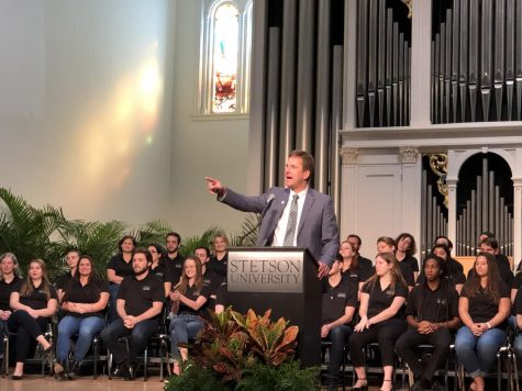 Stetson welcomes Christopher F. Roellke, PhD with excitement during his visit before officially taking office in June 2020.