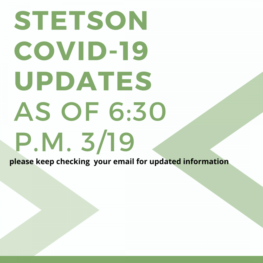 Stetson COVID-19 Updates - March 19, 5:30 p.m.